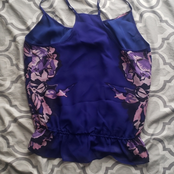 Guess Floral Blue Women's Sleeveless Cami - Picture 2 of 4